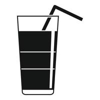Fresh cocktail icon, simple style vector