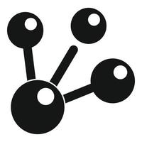 Physics molecule icon, simple style vector