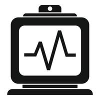 icono de electrocardiograma hospitalario, estilo simple vector