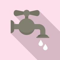 Water tap icon, flat style vector