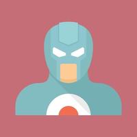 Superhero character icon, flat style vector