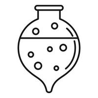 Hospital boiling flask icon, outline style vector