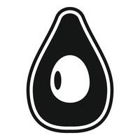 Vitamin half avocado icon, simple style vector