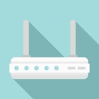 Gateway router icon, flat style vector