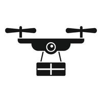 Food drone delivery icon, simple style vector