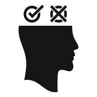 Man bipolar disorder icon, simple style vector