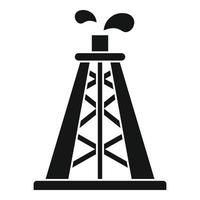 icono de torre de perforación, estilo simple vector