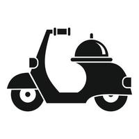 icono de envío de scooter, estilo simple vector