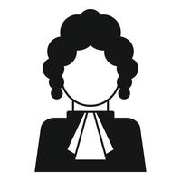 Judge person icon, simple style vector