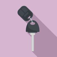 Car key icon, flat style vector