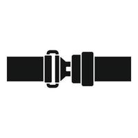 Crash seatbelt icon, simple style vector