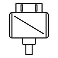 icono de adaptador de tableta antiguo, estilo de esquema vector