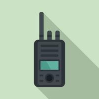 icono de walkie talkie, estilo plano vector