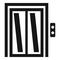 Button elevator icon, simple style vector