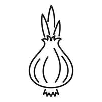 Cook onion icon, outline style vector