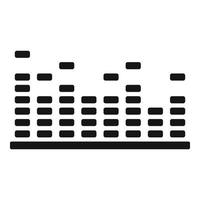 Music play equalizer icon, simple style vector