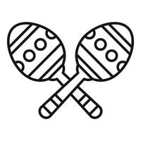 Maracas icon, outline style vector