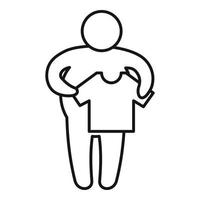 Small size clothes icon, outline style vector