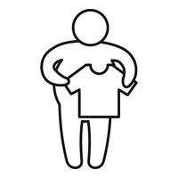 Small size clothes icon, outline style vector