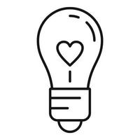 Seo idea bulb icon, outline style vector