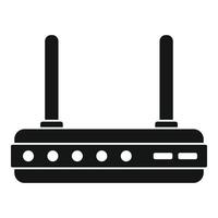Router equipment icon, simple style vector