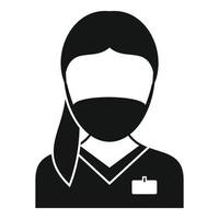Medical nurse icon, simple style vector