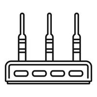 Communication router icon, outline style vector