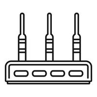 Communication router icon, outline style vector