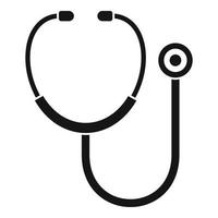 Stethoscope icon, simple style vector