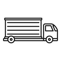 Parcel truck delivery icon, outline style vector