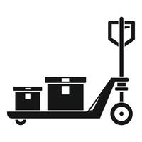 icono de carro elevador, estilo simple vector