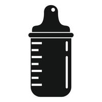 Baby bottle icon, simple style vector