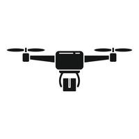 Fast drone delivery icon, simple style vector