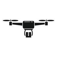 icono de entrega rápida de drones, estilo simple vector