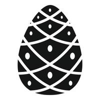 Cedar pine cone icon, simple style vector