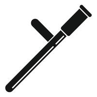 Police baton icon, simple style vector