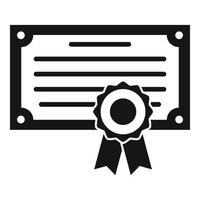 Exam diploma icon, simple style vector