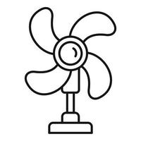 icono de ventilador de aire fresco, estilo de esquema vector