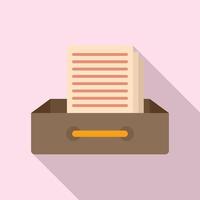 Request archive folder icon, flat style vector