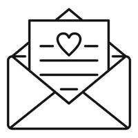Envelope birth certificate icon, outline style vector