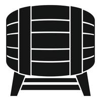 Drink barrel icon, simple style vector