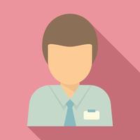 Office manager icon, flat style vector