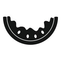 icono de rebanada de sandía comido, estilo simple vector