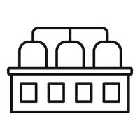 Milk factory building icon, outline style vector