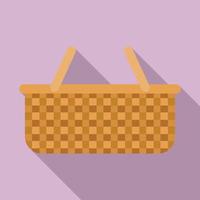 Handle wicker icon, flat style vector