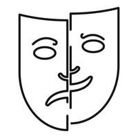 Panic bipolar disorder icon, outline style vector