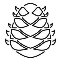 Forest pine cone icon, outline style vector