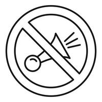 No honk icon, outline style vector