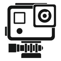 Sport action camera icon, simple style vector