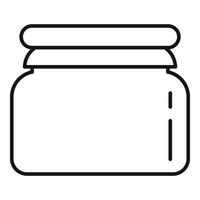 Plastic jar icon, outline style vector